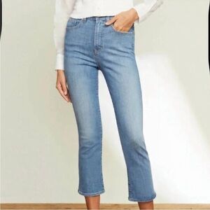 Veronica Beard Carly Kick Flare Jeans Bright Lakeshore Size 29 High Rise